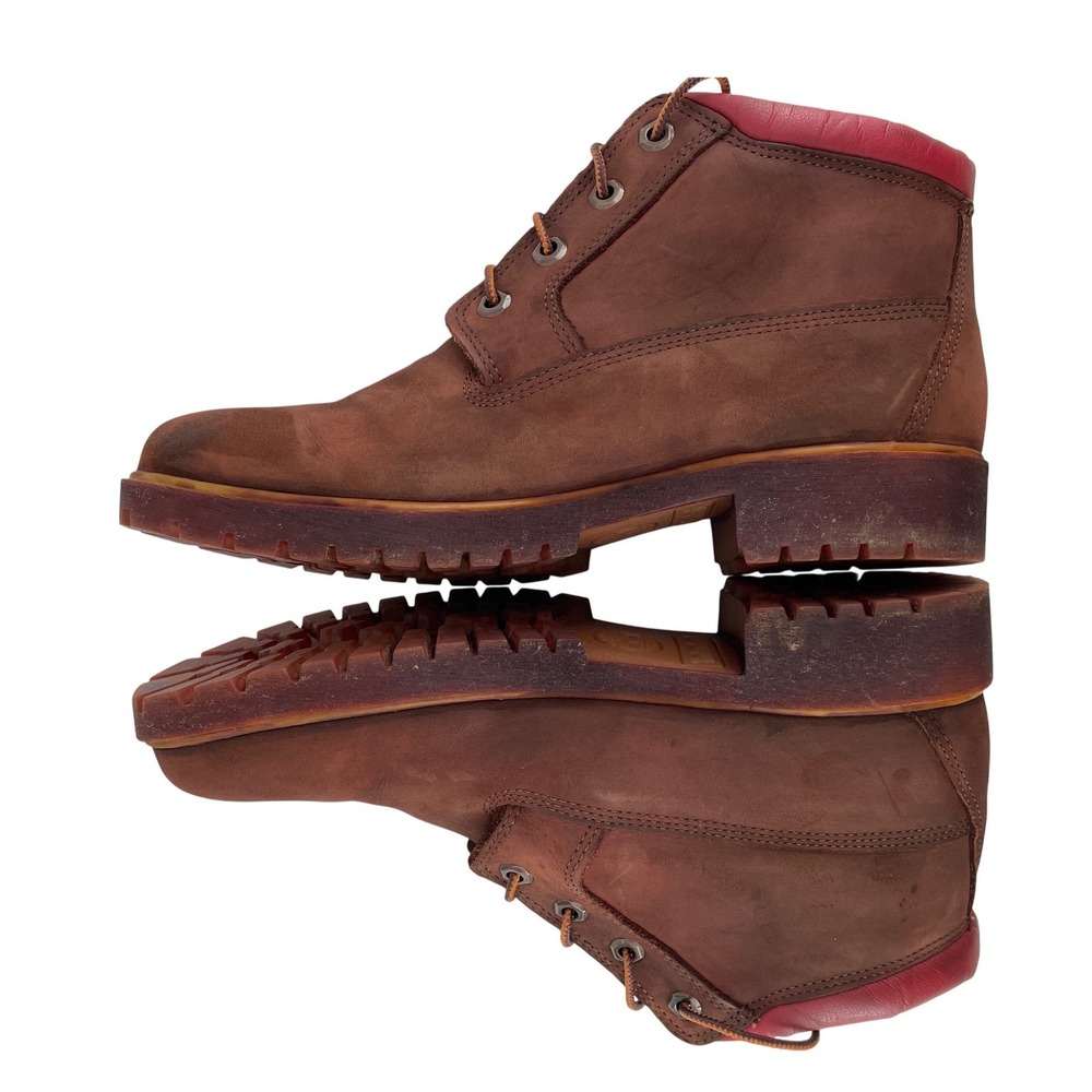 Timberland Hiking Boots Women's 11 Brown Red Leather Lug Sole Outdoor *READ‎